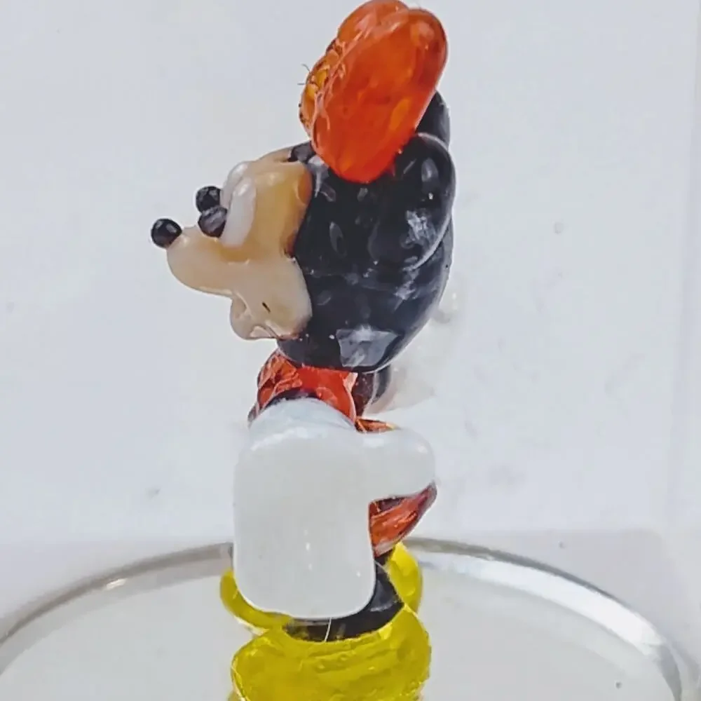 Disney Minnie Mouse Small Glass Desk Figure Rare Collectible